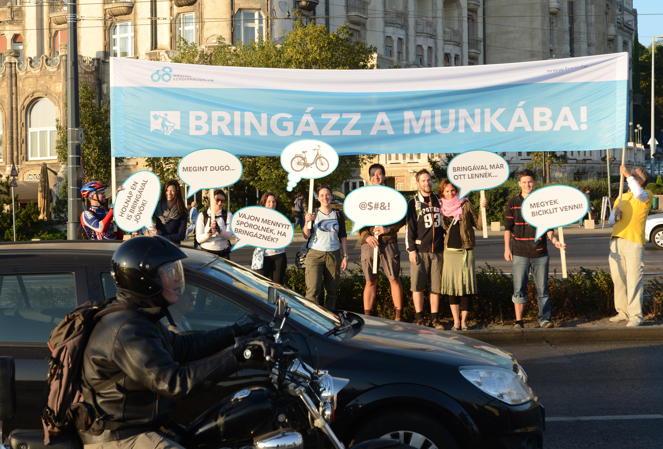 Rendkívüli partizánakcióval indult a Bringázz a munkába! kampány őszi fordulója, az akció egész héten át tart!