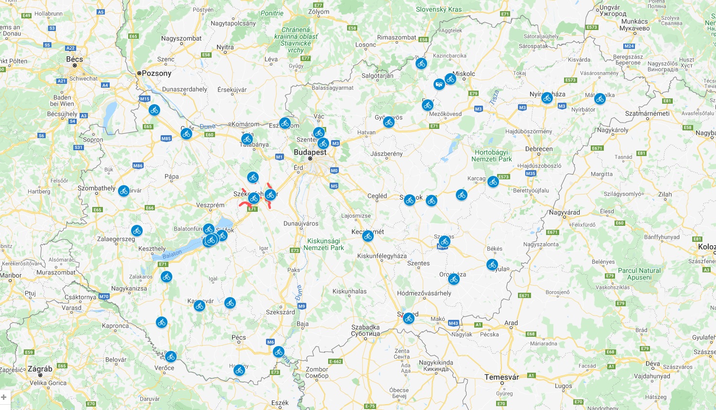 19 megye 50 településén is gyors és olcsó kerékpársáv-felfestéseket javaslunk