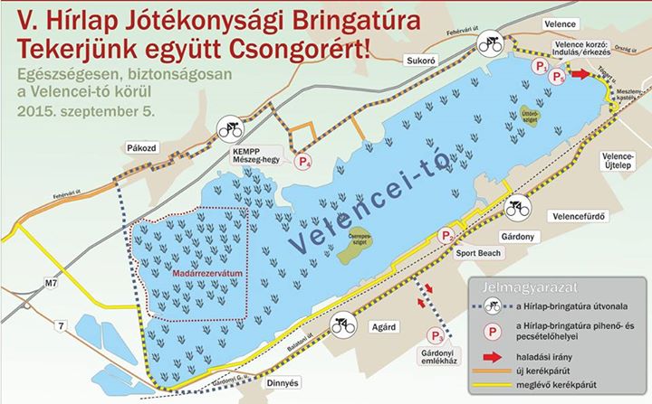 Tekerj velünk Csongorért! - jótékonységi túra a Velencei-tó körül